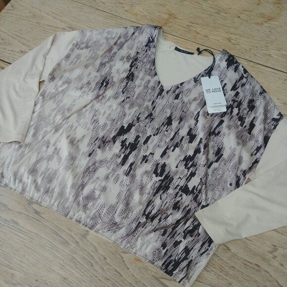 NEW WITH TAGS Taifun Germany 16 soft silky viscose blouse top shirt abstract - Picture 5 of 16